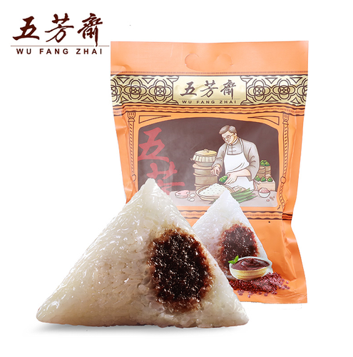 新品五芳斋粽子豆沙粽 真空团购100克*6共600g 嘉兴特产豆沙粽子